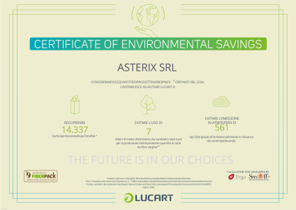 Certificazione Risparmio Ambientale - Lucart Fiberpack&reg;